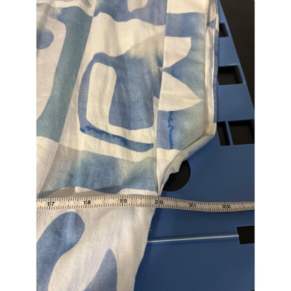 Finley Chantel Shirt Maxi Dress Blue White Abstract Print Belted size Medium - Picture 9 of 12